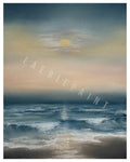 Beach Sunset Pastel Giclée Print